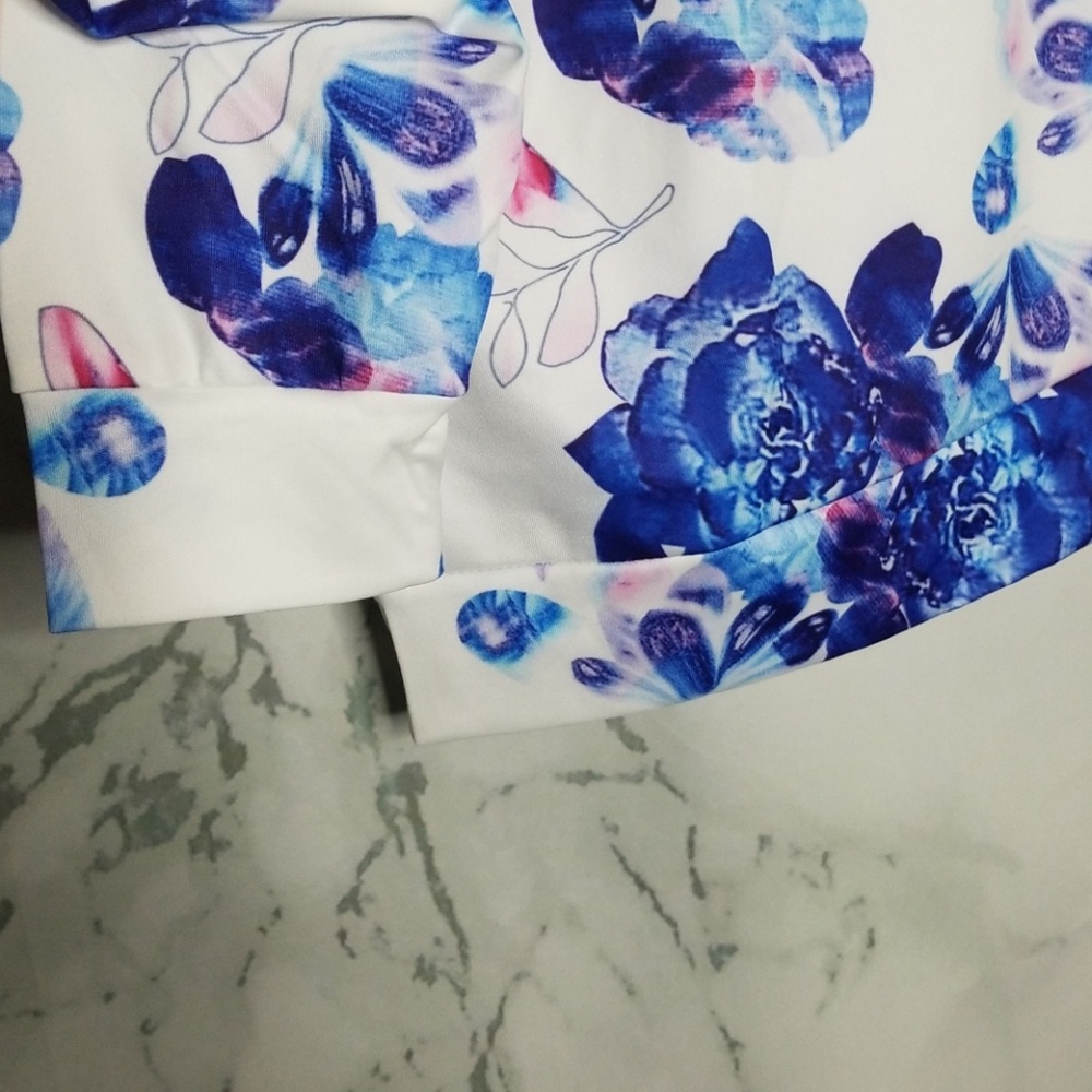 White Floral Bomber Jacket - Picture 7 of 7